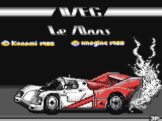 Wec Le Mans title screen for Commodore 64